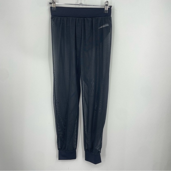 Balera Black Sheer power Mesh Dance joggers size Medium child MC - Picture 2 of 10